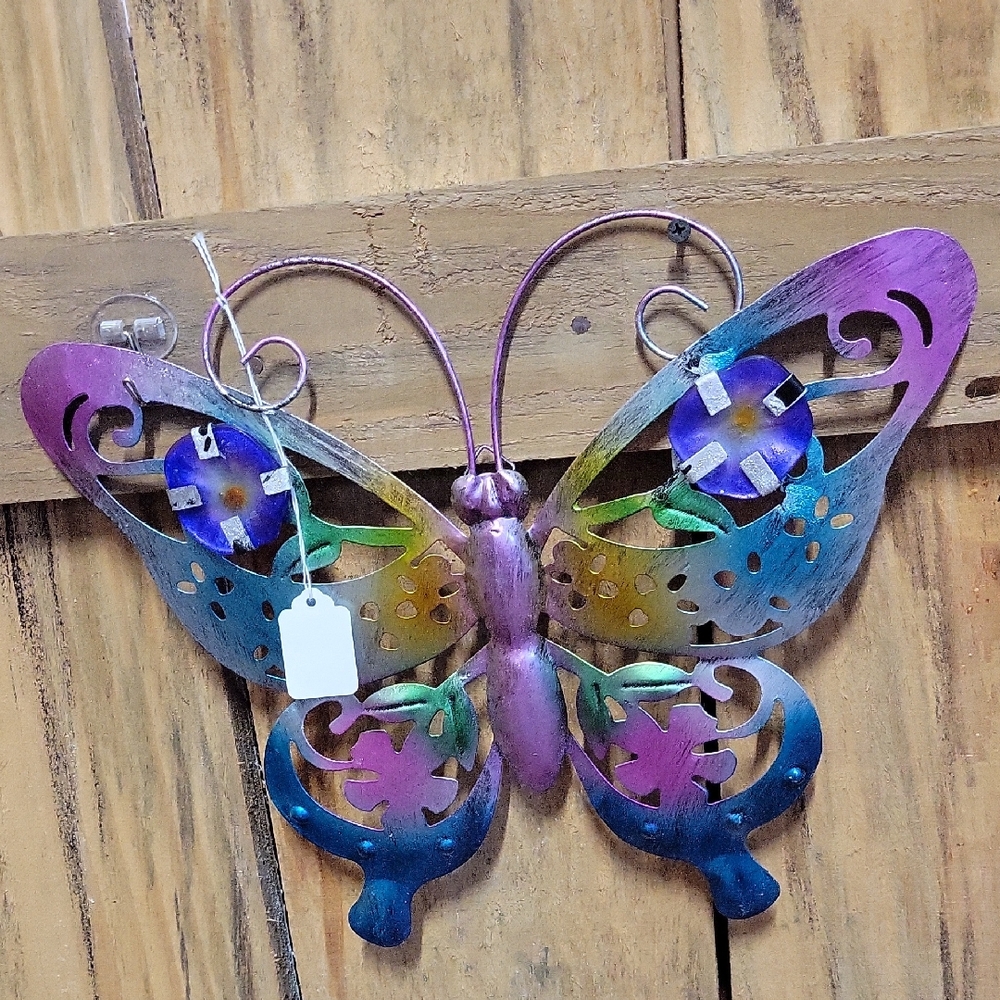 Colorful Metal Butterfly Wall Art